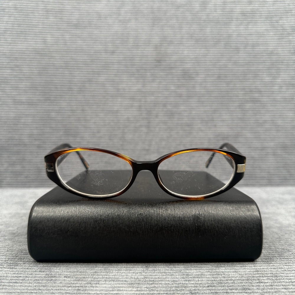 Hugo Boss 0271 H9J Tortoise Oval Eyeglasses Frames Italy 135 Y2k